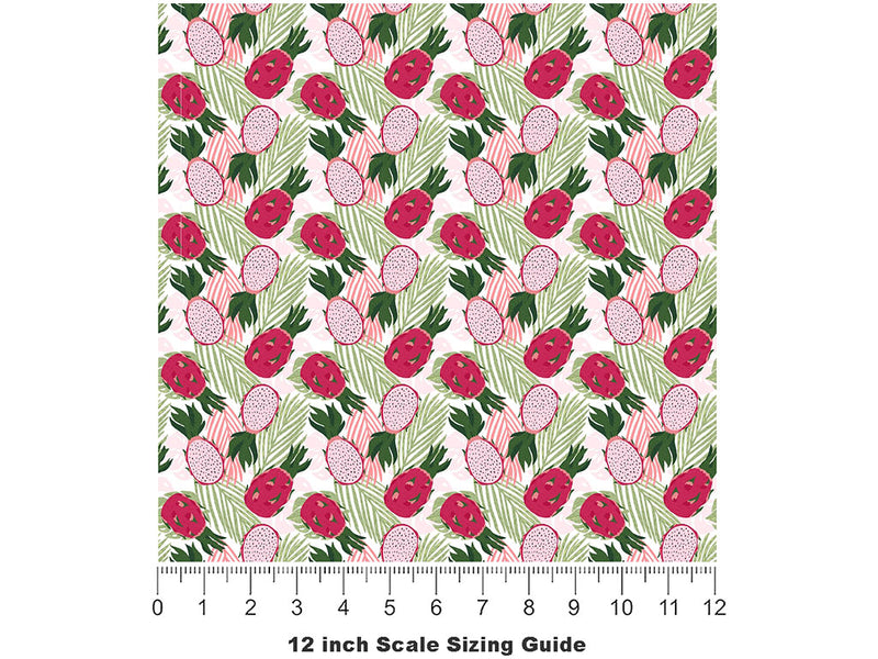 Costa Rican Sunset Fruit Vinyl Film Pattern Size 12 inch Scale~Rwraps Costa Rican Sunset Fruit Sizing Chart~2