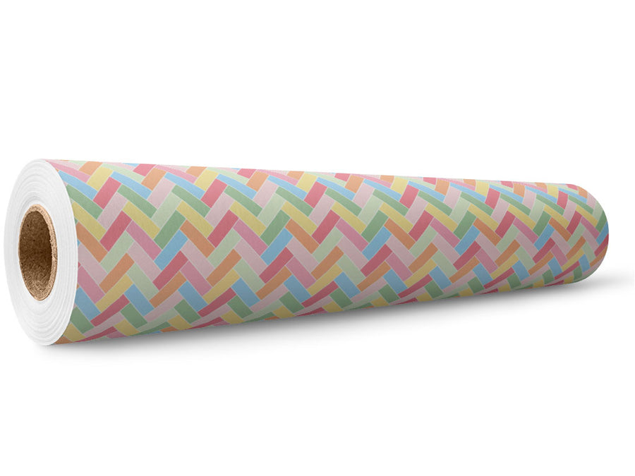 Cotton Candy Brick Wrap Film Wholesale Roll~Rwraps Series 914 Digitally Printed Vinyl Roll~5