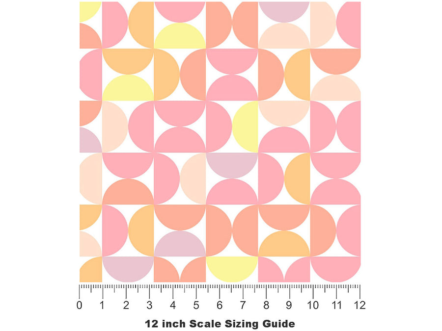 Cotton Candy Mosaic Vinyl Film Pattern Size 12 inch Scale~Rwraps Cotton Candy Mosaic Sizing Chart~2