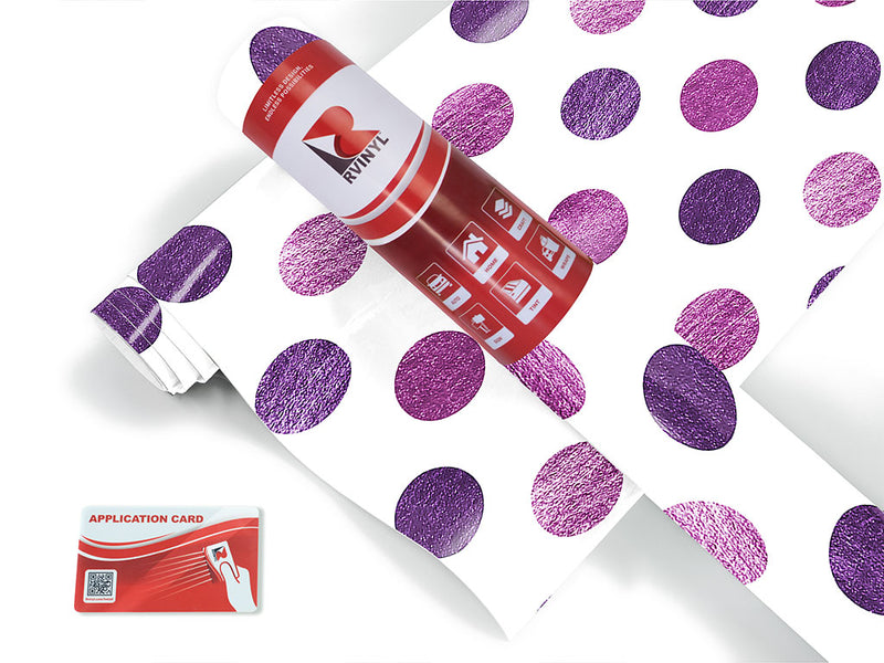 cotton candy polka dot Craft Vinyl Roll