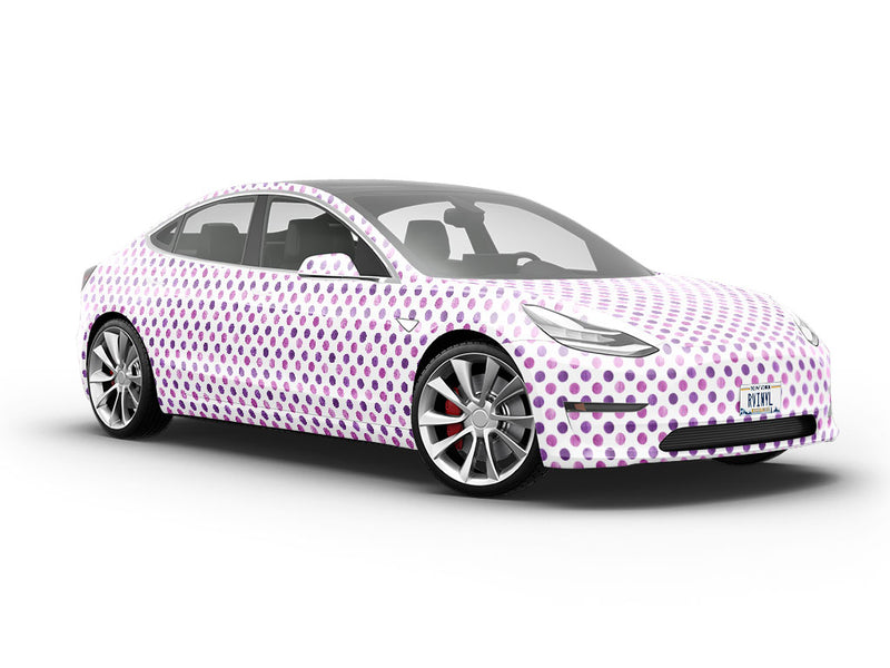 Cotton Candy Polka Dot Vehicle Vinyl Wrap
