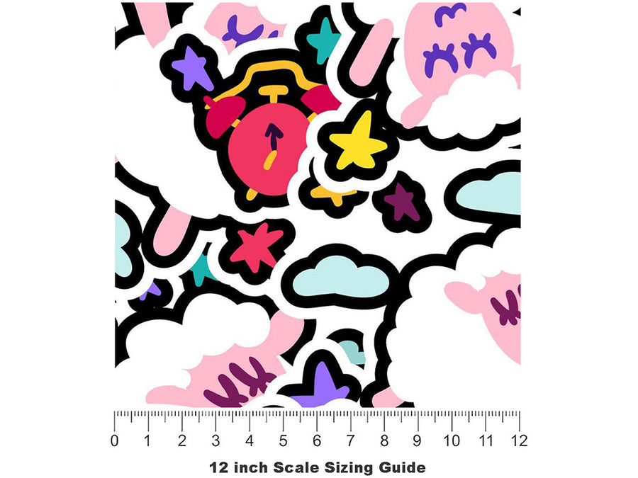 Count 'Em Up Sticker Bomb Vinyl Film Pattern Size 12 inch Scale~Rwraps Count 'Em Up Sticker Bomb Sizing Chart~3