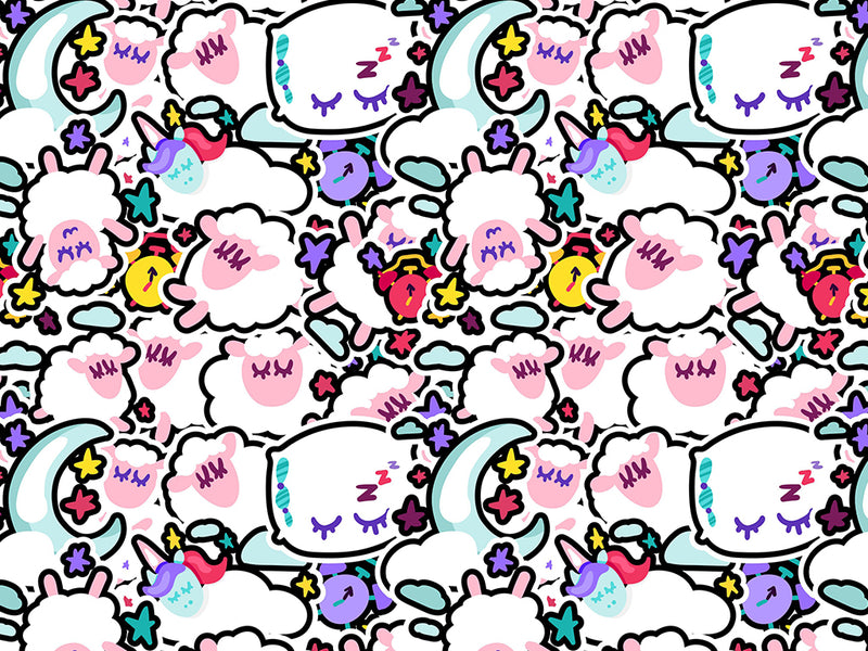 Count 'Em Up Sticker Bomb Vinyl Wrap Pattern~Rwraps Series 914 Digitally Printed Vinyl Wrap~0