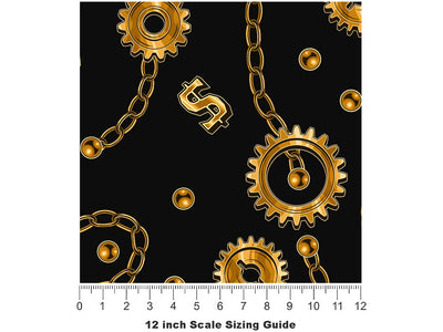 Count Up Bling Vinyl Film Pattern Size 12 inch Scale~Rwraps Count Up Bling Sizing Chart~2
