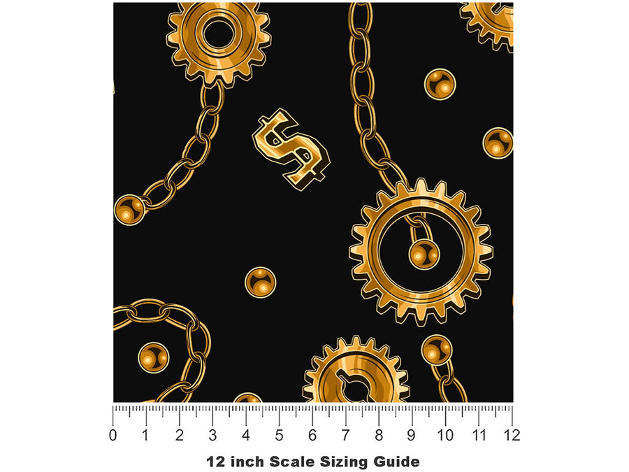 Count Up Bling Vinyl Film Pattern Size 12 inch Scale~Rwraps Count Up Bling Sizing Chart~2