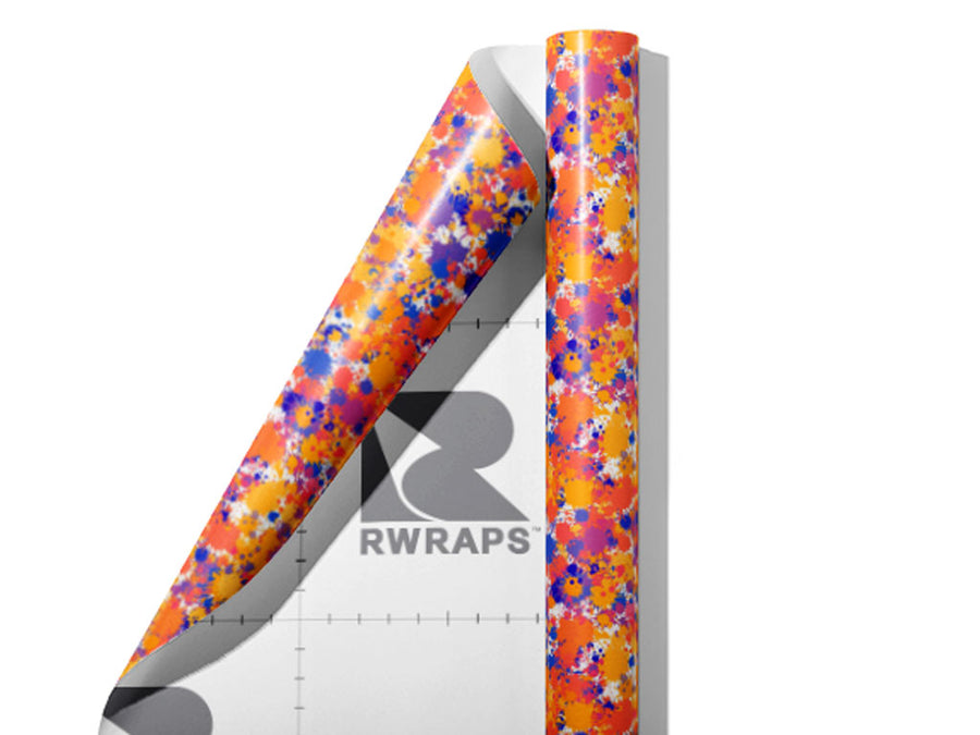 Country Fair Paint Splatter Wrap Film Sheets~Rwraps Series 914 Country Fair Paint Splatter Scrolled Sheet~3