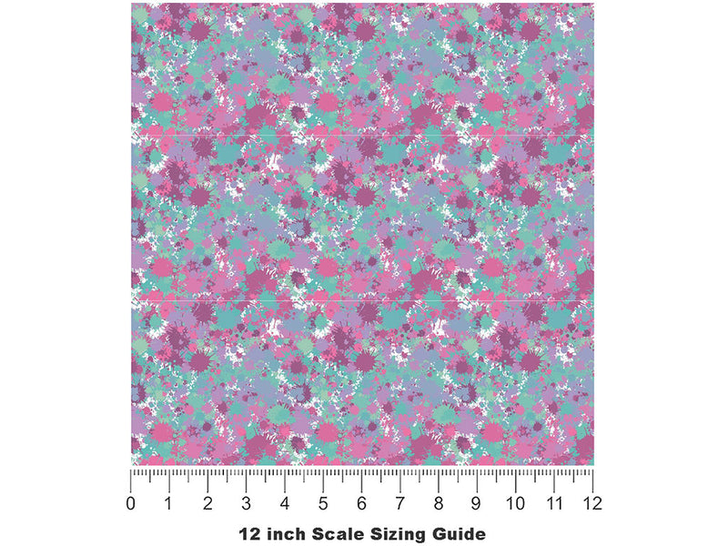 Courtship Dating Paint Splatter Vinyl Film Pattern Size 12 inch Scale~Rwraps Courtship Dating Paint Splatter Sizing Chart~2