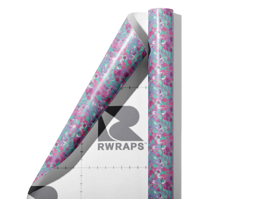 Courtship Dating Paint Splatter Wrap Film Sheets~Rwraps Series 914 Courtship Dating Paint Splatter Scrolled Sheet~3