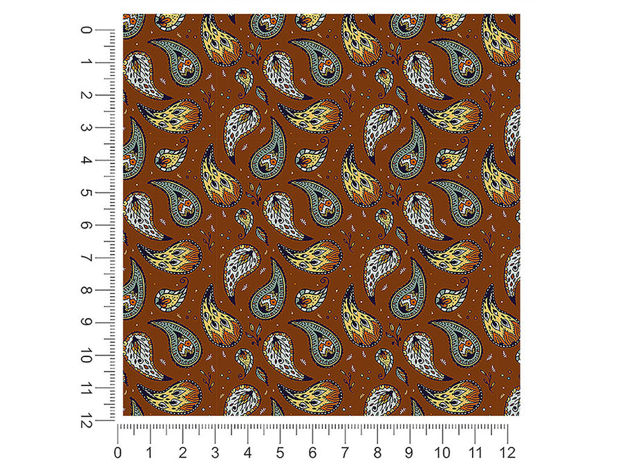 cowboy wrangling paisley 1ft x 1ft Craft Sheets