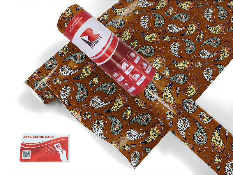 cowboy wrangling paisley Craft Vinyl Roll