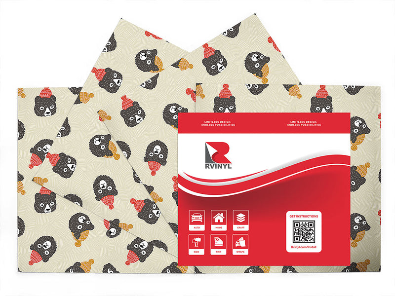 cozy caps animal Craft Vinyl Sheet Pack