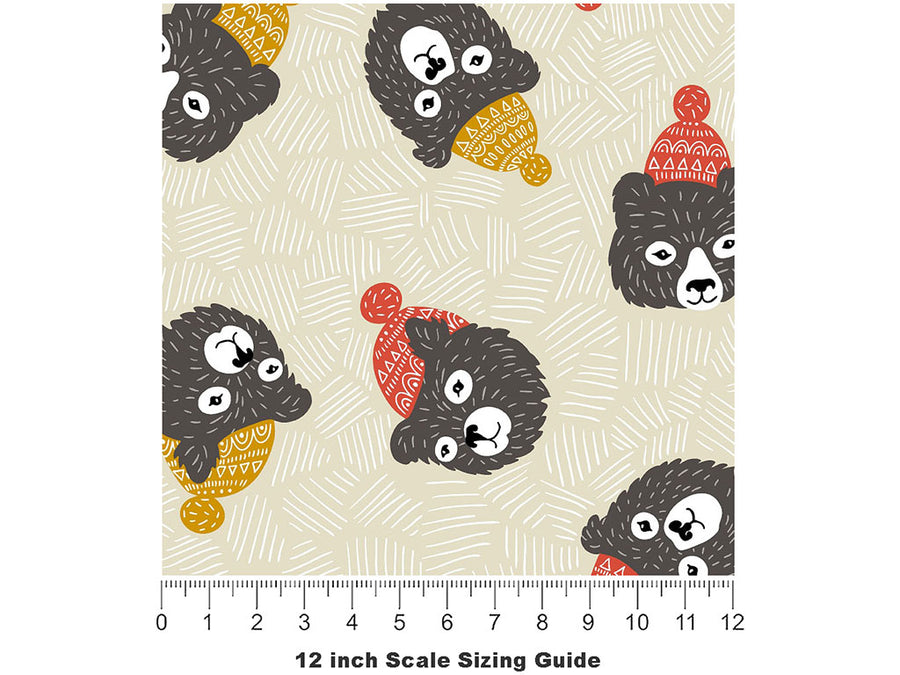 Cozy Caps Animal Vinyl Film Pattern Size 12 inch Scale~Rwraps Cozy Caps Animal Sizing Chart~2