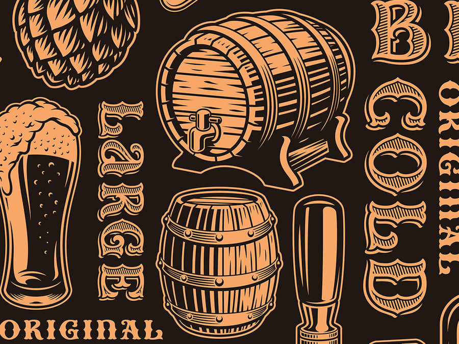 Craft Brew Alcohol Vinyl Wrap Pattern~Rwraps Series 914 Digitally Printed Vinyl Wrap~0