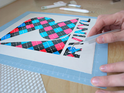 crayon contrast argyle Easy Weed Craft Vinyl