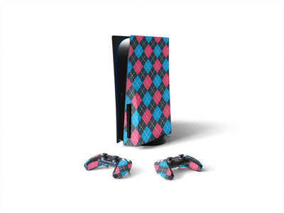 crayon contrast argyle Sony PS5 DIY Skin