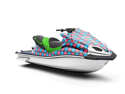 Crayon Contrast Argyle Jet Ski Vinyl Customized Wrap