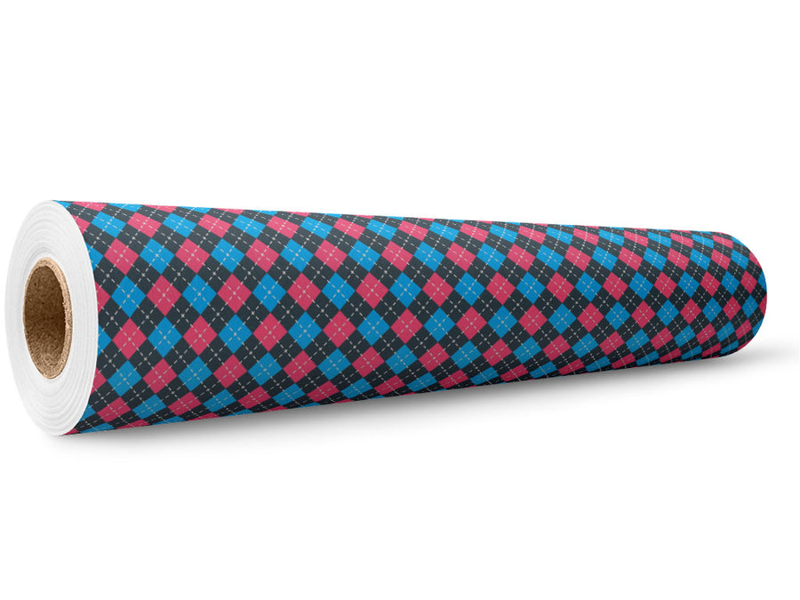 Crayon Contrast Argyle Wrap Film Wholesale Roll~Rwraps Series 914 Digitally Printed Vinyl Roll~5