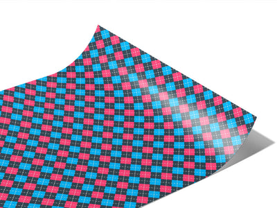 Crayon Contrast Argyle Vinyl Wraps~Rwraps Series 914 Digitally Printed Vinyl Wrap~0