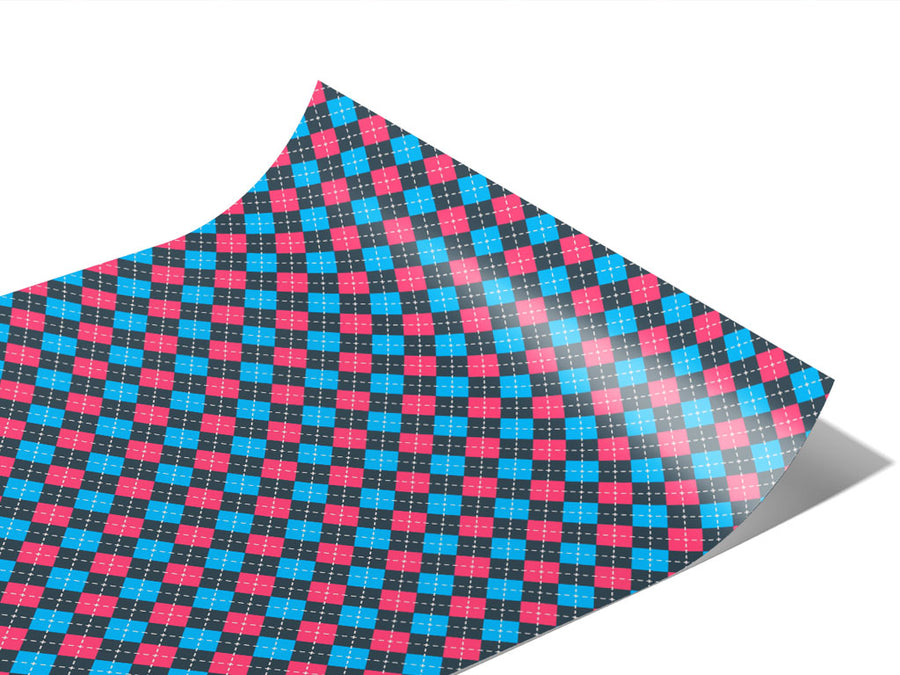 Crayon Contrast Argyle Vinyl Wraps~Rwraps Series 914 Digitally Printed Vinyl Wrap~0