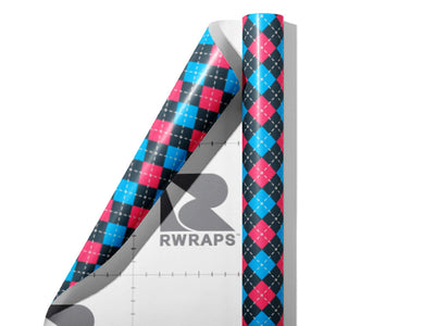 Crayon Contrast Argyle Wrap Film Sheets~Rwraps Series 914 Crayon Contrast Argyle Scrolled Sheet~3