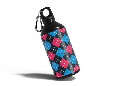 crayon contrast argyle Water Bottle DIY Stickers