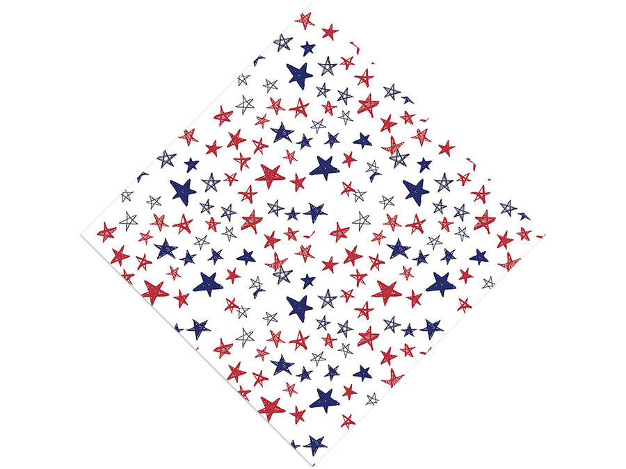 Crayon Stars Americana Vinyl Wrap Pattern
