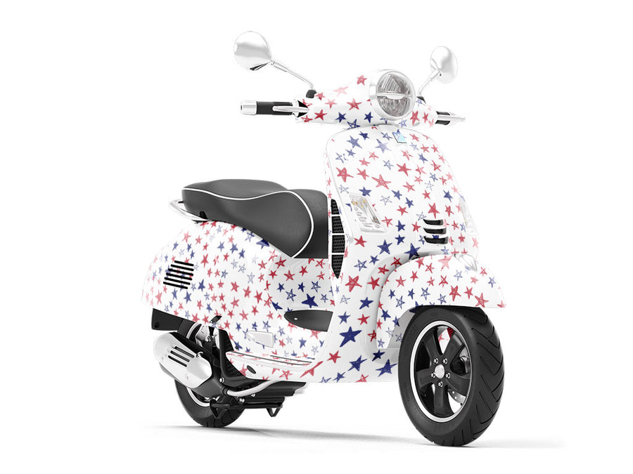 Crayon Stars Americana Vespa Scooter Wrap Film