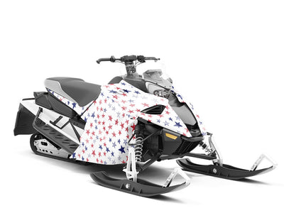 Crayon Stars Americana Custom Wrapped Snowmobile