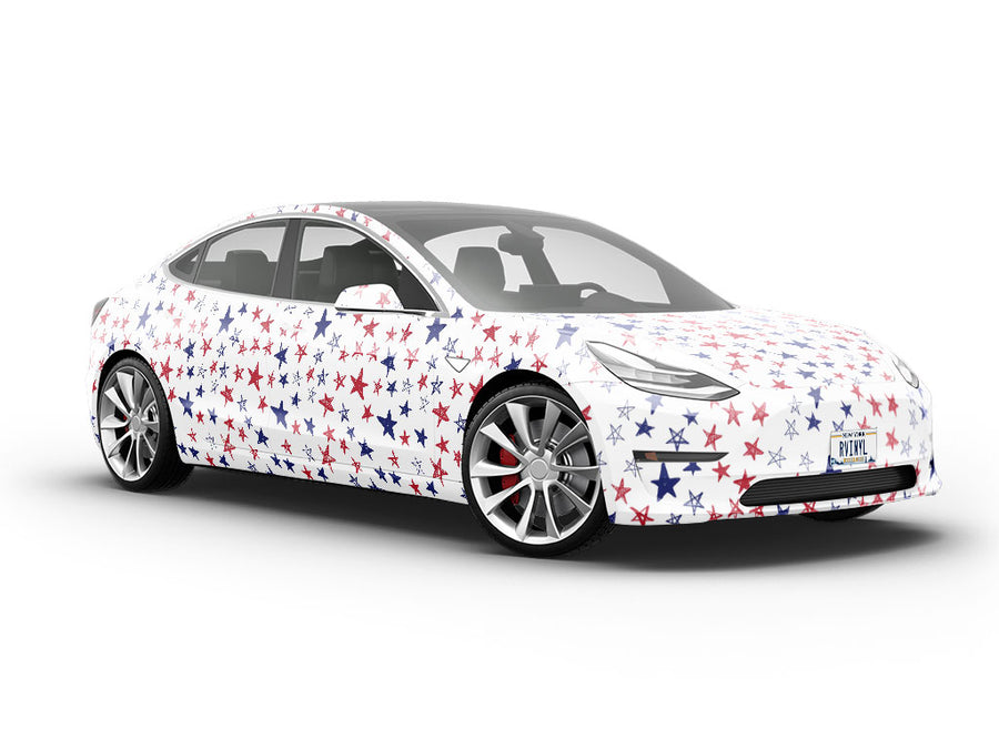 Crayon Stars Americana Vehicle Vinyl Wrap