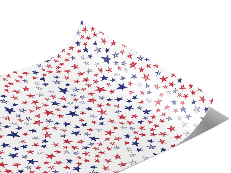 Crayon Stars Americana Vinyl Wraps~Rwraps Series 914 Digitally Printed Vinyl Wrap~1