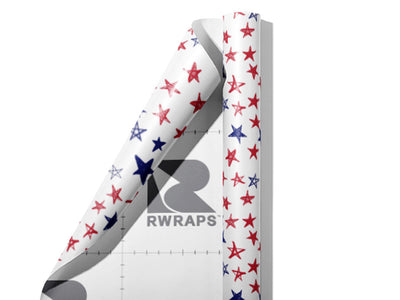 Crayon Stars Americana Wrap Film Sheets~Rwraps Series 914 Crayon Stars Americana Scrolled Sheet~4