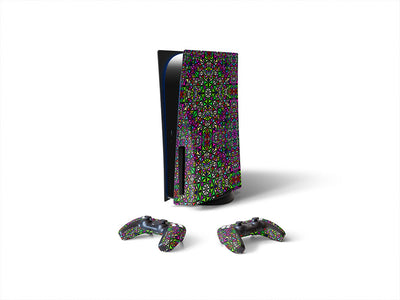 crazy quilt mosaic Sony PS5 DIY Skin