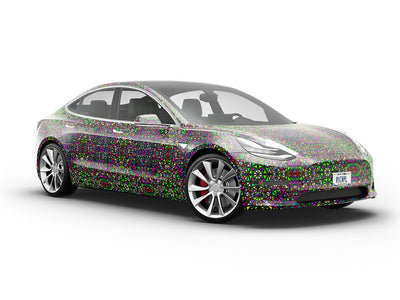Crazy Quilt Mosaic Vehicle Vinyl Wrap