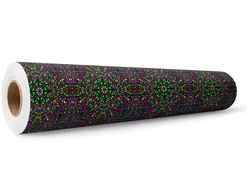 Crazy Quilt Mosaic Wrap Film Wholesale Roll~Rwraps Series 914 Digitally Printed Vinyl Roll~5