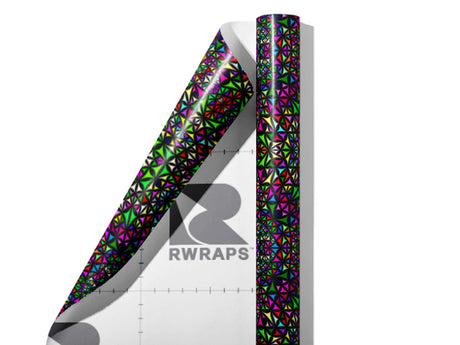 Crazy Quilt Mosaic Wrap Film Sheets~Rwraps Series 914 Crazy Quilt Mosaic Scrolled Sheet~3