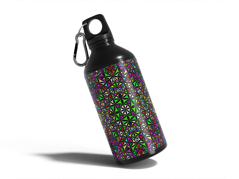crazy quilt mosaic Water Bottle DIY Stickers