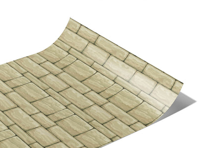 Cream  Brick Vinyl Wraps~Rwraps Series 914 Digitally Printed Vinyl Wrap~1