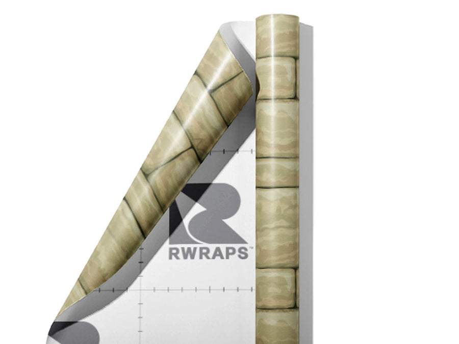 Cream  Brick Wrap Film Sheets~Rwraps Series 914 Cream  Brick Scrolled Sheet~4