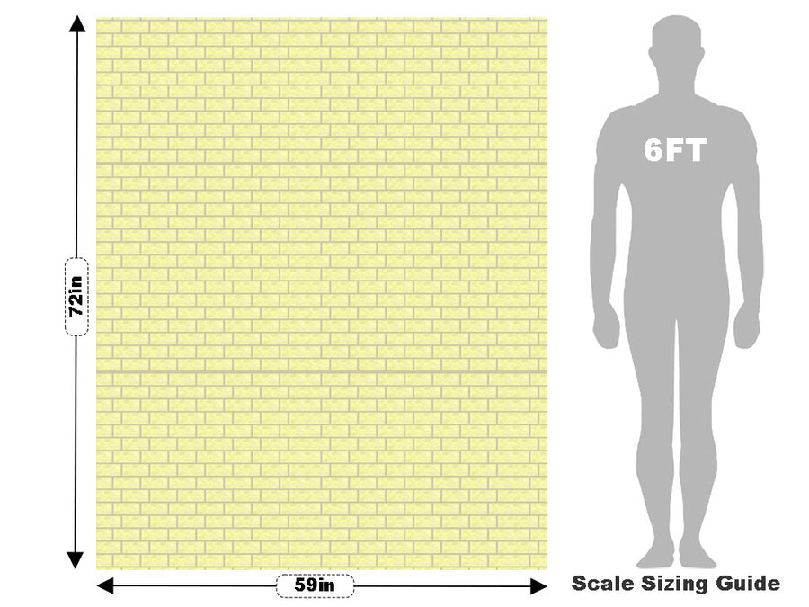 Cream  Brick Vehicle Wrap Scale~Rwraps Series 914 Cream  Brick Measurements~2
