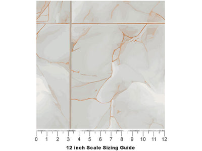 Cream Deviations Tile Vinyl Film Pattern Size 12 inch Scale~Rwraps Cream Deviations Tile Sizing Chart~3