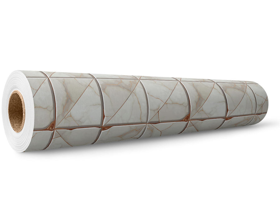 Cream Square Tile Wrap Film Wholesale Roll~Rwraps Series 914 Digitally Printed Vinyl Roll~5