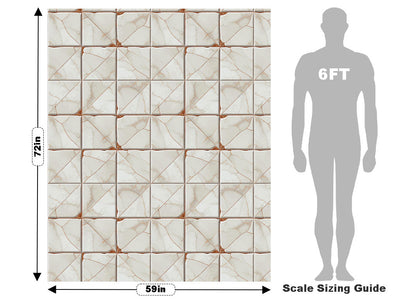 Cream Square Tile Vehicle Wrap Scale~Rwraps Series 914 Cream Square Tile Measurements~2