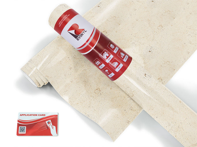 creamy limestone stone Craft Vinyl Roll