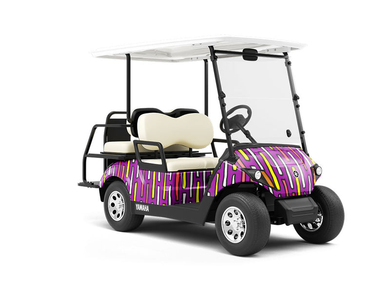 Credit Line Abstract Wrapped Golf Cart