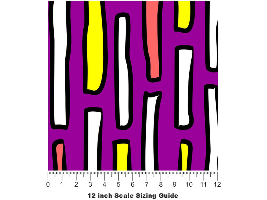 Credit Line Abstract Vinyl Film Pattern Size 12 inch Scale~Rwraps Credit Line Abstract Sizing Chart~2
