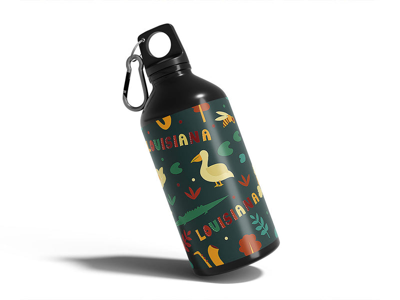creole state  Water Bottle DIY Stickers