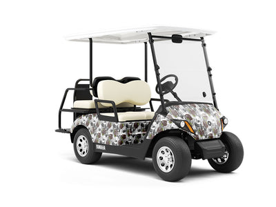 Cretaceous Catacomb Dinosaur Wrapped Golf Cart