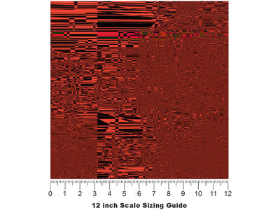 Crimson Distortion Technology Vinyl Film Pattern Size 12 inch Scale~Rwraps Crimson Distortion Technology Sizing Chart~3