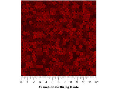 Crimson Lady Pixel Vinyl Film Pattern Size 12 inch Scale~Rwraps Crimson Lady Pixel Sizing Chart~2