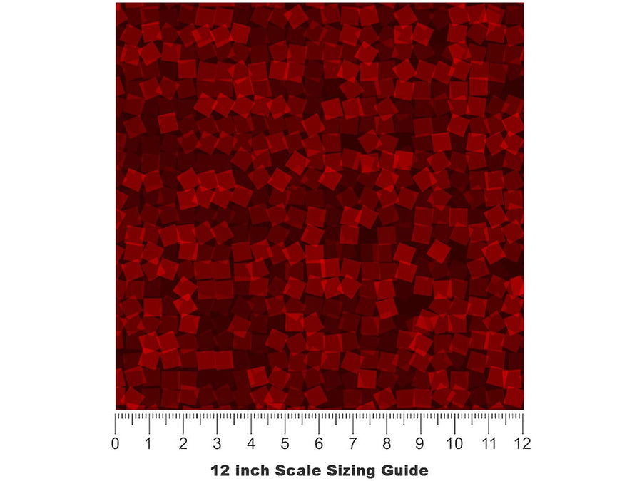 Crimson Lady Pixel Vinyl Film Pattern Size 12 inch Scale~Rwraps Crimson Lady Pixel Sizing Chart~2